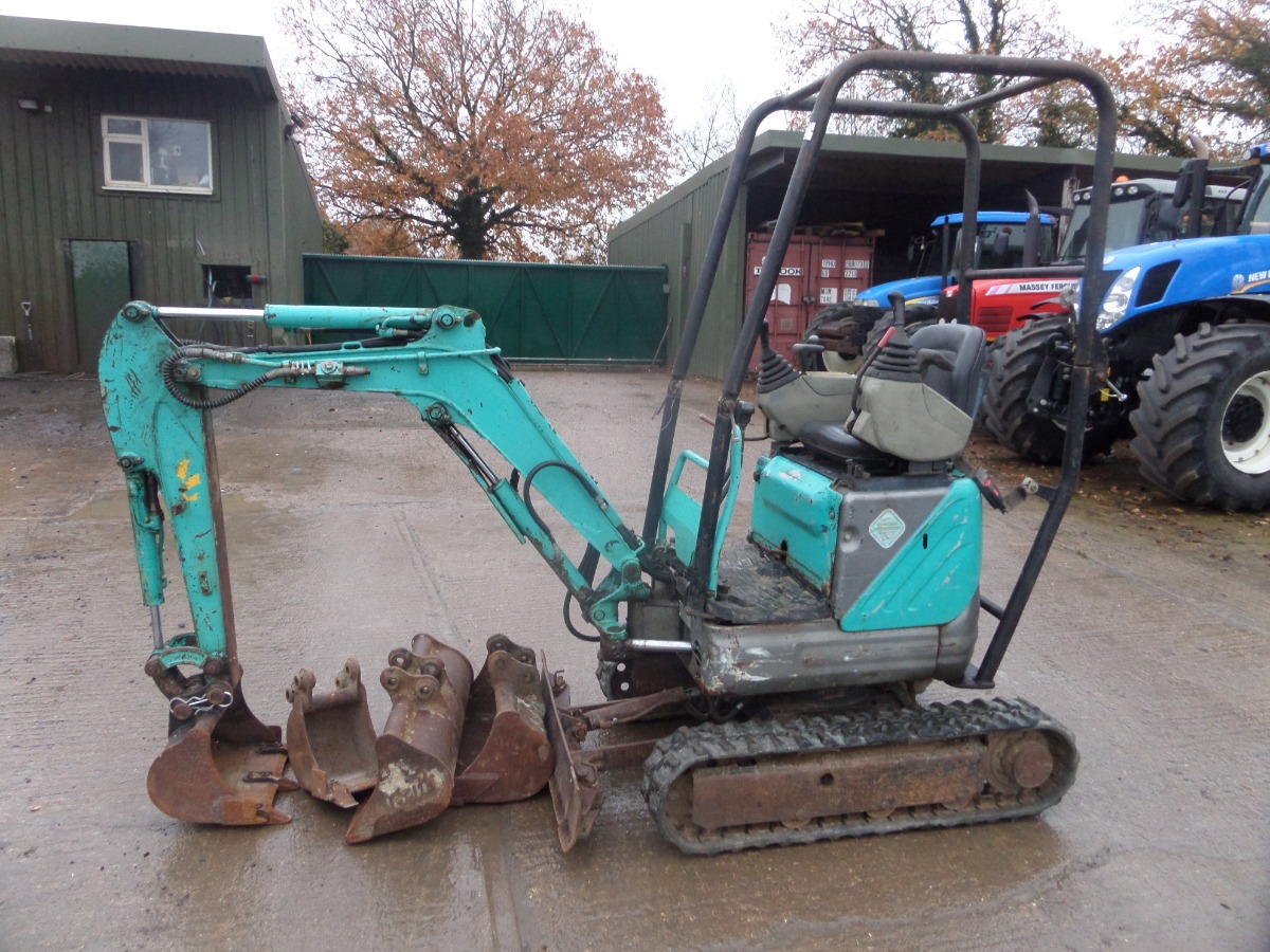 Digger Bidder Kobelco Sk09sr Mini Excavator 2004 2 Speed 4 Buckets